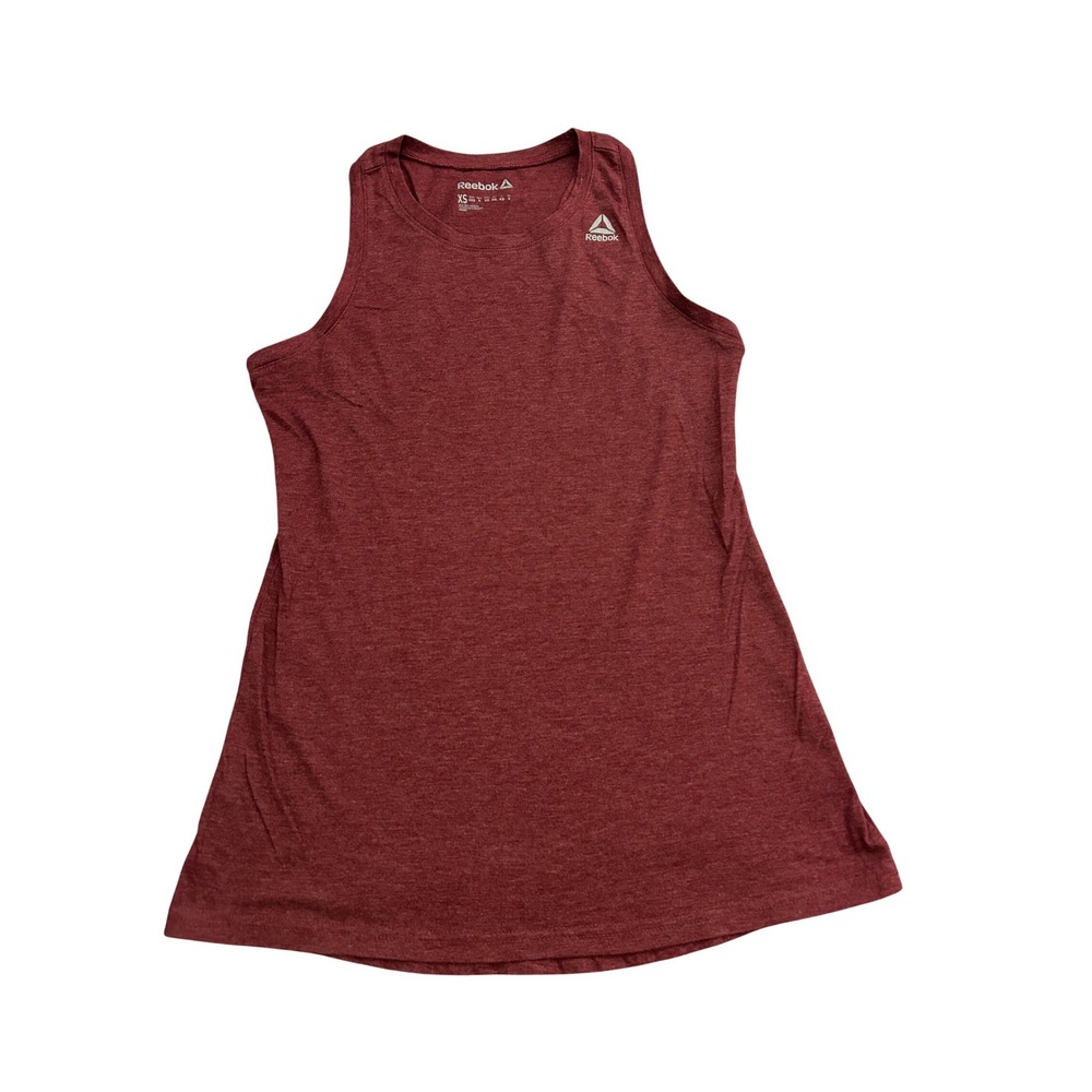 Reebok Tank Top Womens XS Maroon‎ Excellent Racerback Athletic Heathered Gym